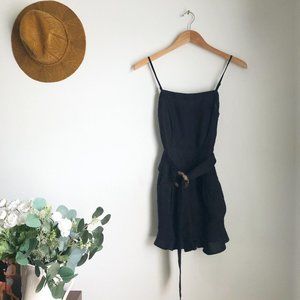 NWT Black Romper with Fashion Belt